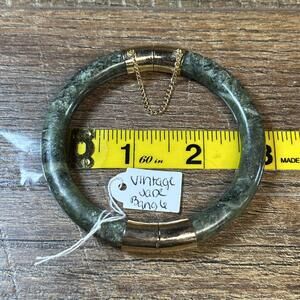 Vintage Jadeite Green Bangle Bracelet-2.5 Inside Diameter-42 Grams